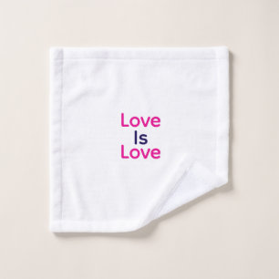 Toalha De Rosto O amor é o gay do orgulho cor-de-rosa e roxo LGBTQ