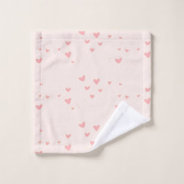 Toalha De Rosto O amor está no ar, corações cor-de-rosa