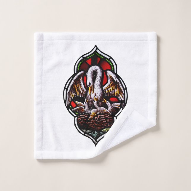 Toalha De Rosto O Pelicano como símbolo cristão (Pano de lavar)