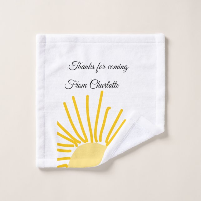 Toalha De Rosto obrigada por vir adicionar nome mensagem de texto  (Pano de lavar)