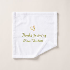 Toalha De Rosto obrigado por vir adicionar nome mensagem de texto 