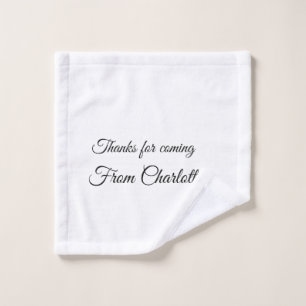 Toalha De Rosto obrigados para a mensagem de texto do nome de adiç