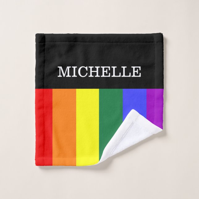 Toalha de Rosto Orgulho Gay Rainbow Personalizado (Pano de lavar)