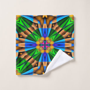 Toalha De Rosto Padrão de Flores de Abstrato exclusivo