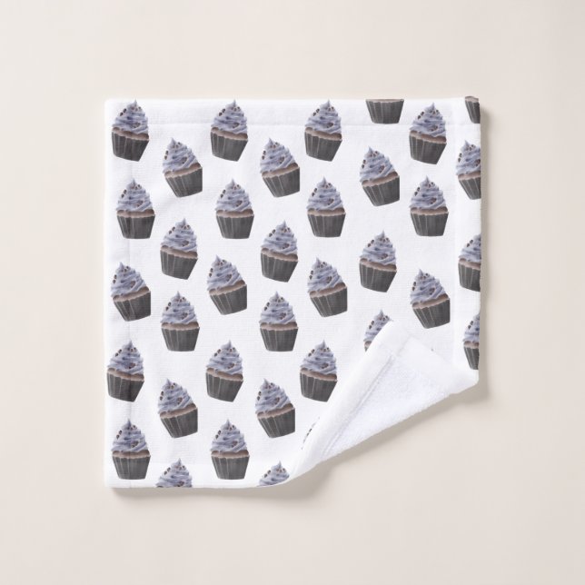 Toalha De Rosto Padrão do cupcake (Pano de lavar)
