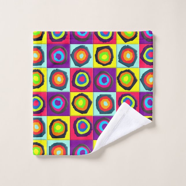 Toalha De Rosto padrão dos círculos (Pano de lavar)