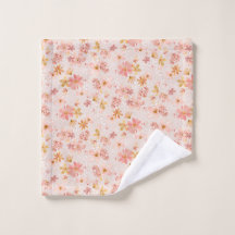 Padrão Floral em Aquarela Rosa Rubor