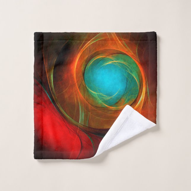 Toalha De Rosto Padrão Legal de Abstrato de Arte Fina Azul Moderna (Pano de lavar)