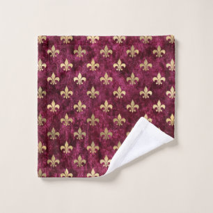 Toalha De Rosto Padrão Orleans de Red Velvet Fleur De Lis Mardi