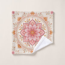 Pano de Lavagem com Design Floral Rosa Intenso que