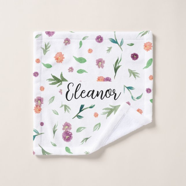 Toalha De Rosto Pano Floral Personalizado para Skincare ou Viagem (Pano de lavar)