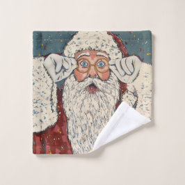 Toalha De Rosto Papai Noel Surpreso