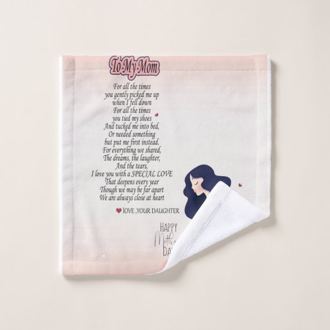 Toalha De Rosto Para A Minha Mãe O Tempo Todo Que Me Pegou (Pano de lavar)