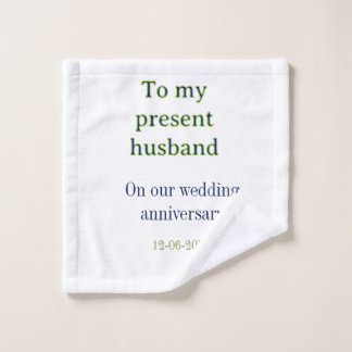 Toalha De Rosto Para meu marido aniversário de casamento adicione 