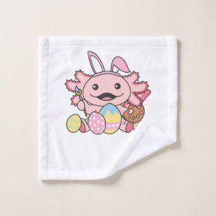 Toalha De Rosto Páscoa Axolotl Cuta Com Ovos De Páscoa Como Páscoa