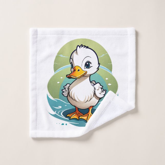 Toalha De Rosto pato-branco (Pano de lavar)