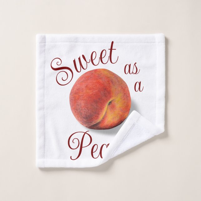 Toalha De Rosto Peach Wash Cloth (Pano de lavar)