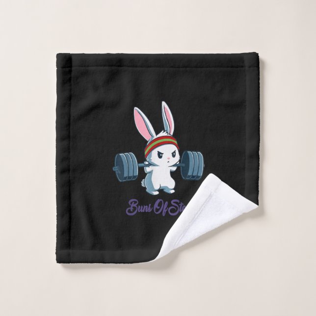 Toalha De Rosto Pedaços de Ness Rabbit Bunny Lover Gym Workout Eng (Pano de lavar)