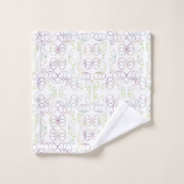 Toalha De Rosto Peônia, branca