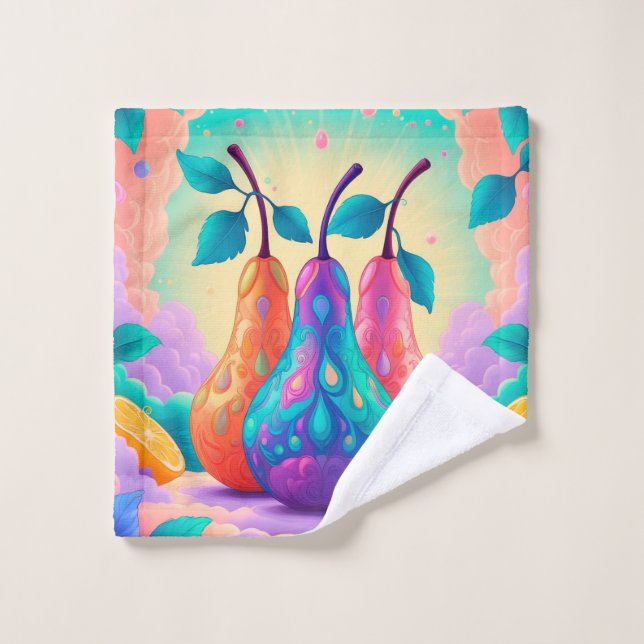 Toalha De Rosto pera colorida (Pano de lavar)