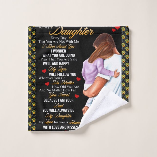 Toalha De Rosto Personalizado Para Meu Cobertor De Filha, (Pano de lavar)