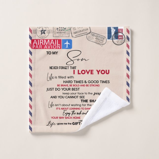 Toalha De Rosto Personalizado Para Meu Filho, Presente De Aniversá (Pano de lavar)