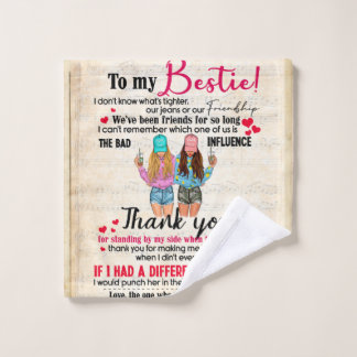 Toalha De Rosto Personalizado Para Minha Bestidade, Amigos Present