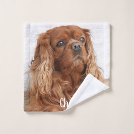 Toalha De Rosto Personalizado Ruby Cavalier King Charles Spaniel