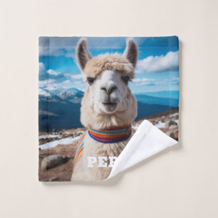 Toalha De Rosto Peru Llama