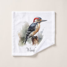 Pica-pau Woodland Aquarela, personalizado