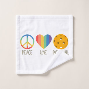 Toalha De Rosto Pickleball de Paz e Amor