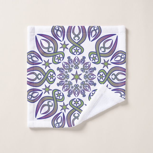 Toalha De Rosto Picos Azuis (Pano de lavar)