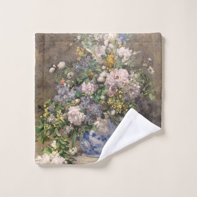 Toalha De Rosto Pierre-Auguste Renoir Primavera Buquê (Pano de lavar)