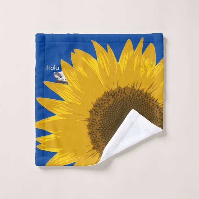 Toalha De Rosto Piggy Sunflower (Pano de lavar)