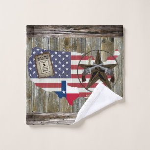 Toalha De Rosto Pistolas Tampão de Duelo Estrela Única do Texas - 