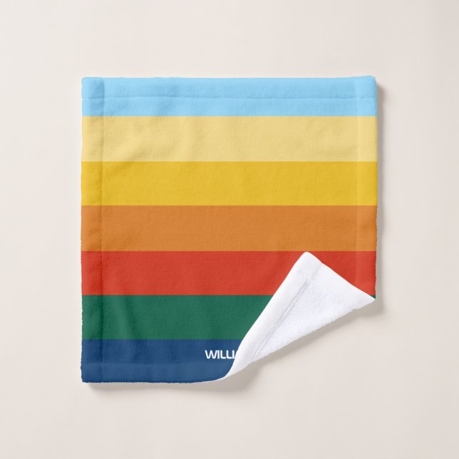 Toalha De Rosto Pontas do Sol Retroativas com Nome de Negrito de E (Pano de lavar)