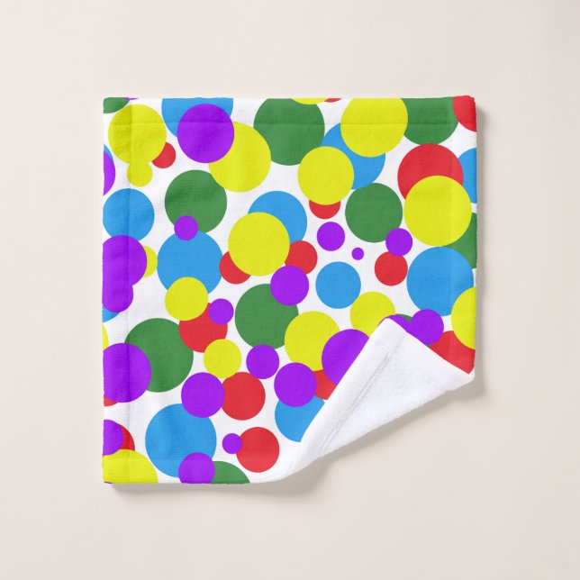 Toalha De Rosto Pontos coloridos (Pano de lavar)