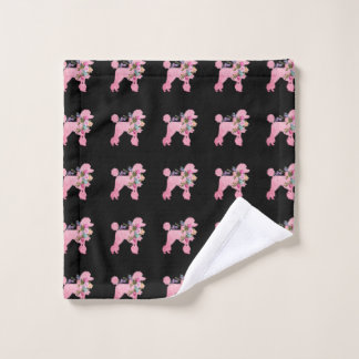 Toalha De Rosto Poodle Francês Rosa