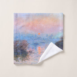 Toalha De Rosto Pôr do sol no Sena Claude Monet