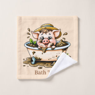 Toalha De Rosto Porco fofo personalizável para o banho
