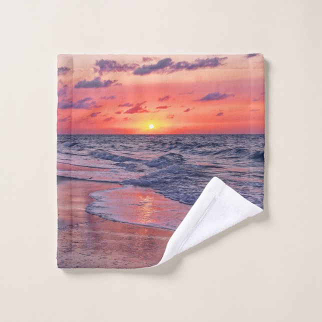 Toalha De Rosto Praia do Paraíso Tropical Bahamas Sunset (Pano de lavar)