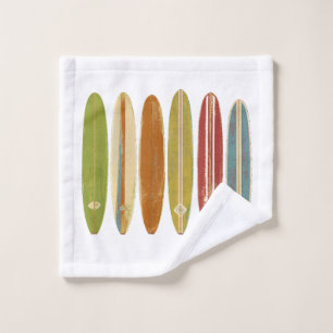 Toalha De Rosto Pranchas de Surf Longboard Estilo Vintage Retro