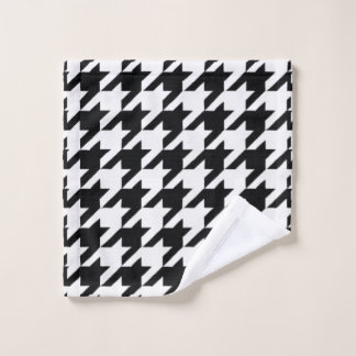 Toalha De Rosto Pretty Black White Houndstooth