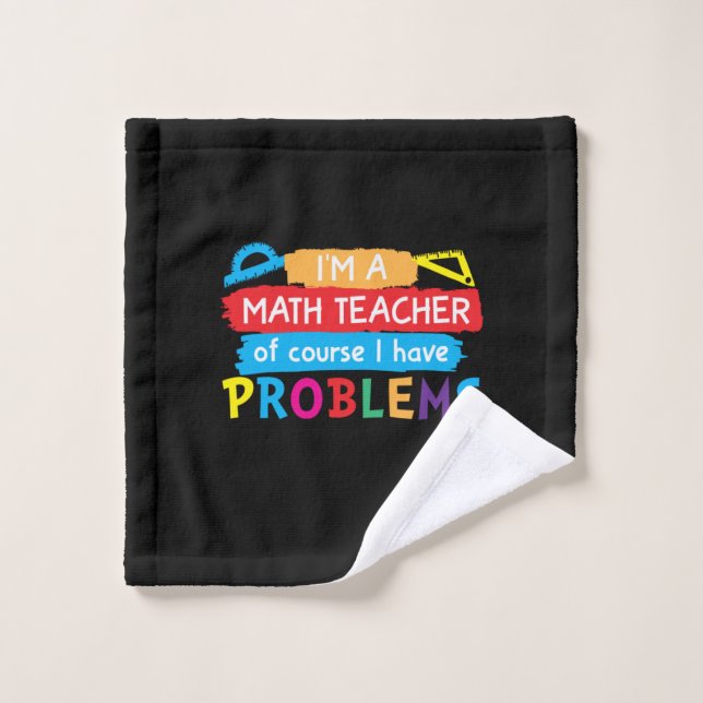 Toalha De Rosto Professor De Matemática Sou Professora De Matemáti (Pano de lavar)