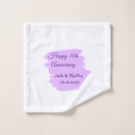 Toalha De Rosto Púrpura aquarela esplaquecer o 10º aniversário mod