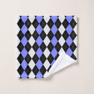 Toalha De Rosto Púrpura e Púrpura e Púrpura Negra ARGYLE WASH