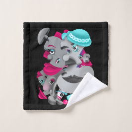 Toalha De Rosto Quebra-cabeça surreal face face face face