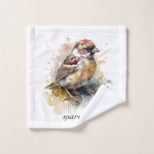 Toalha De Rosto Rastreador de Aquarela Russo, personalizado