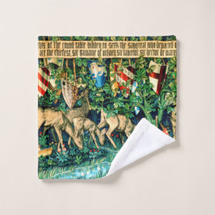 Toalha De Rosto Rei Medieval Arthur William Morris