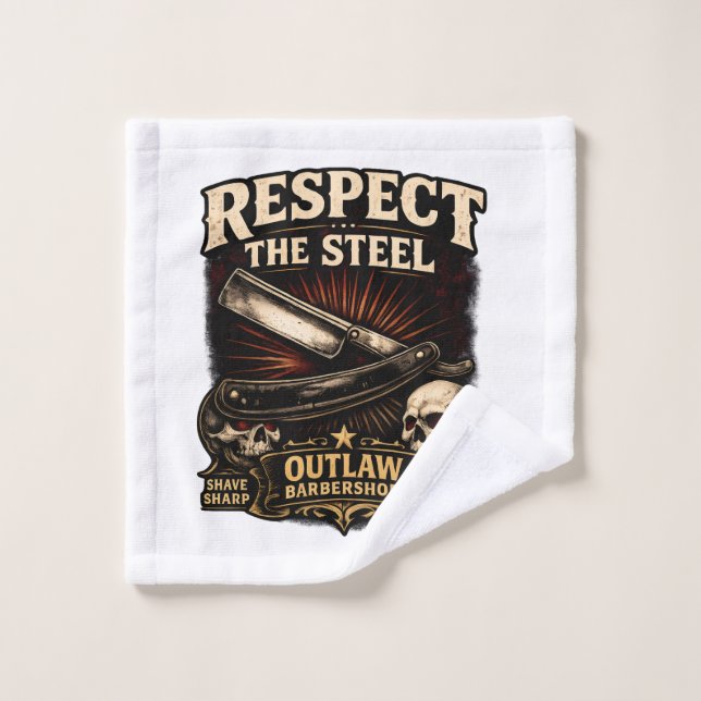 Toalha De Rosto Respect the Steel Straight Washcloth (Pano de lavar)